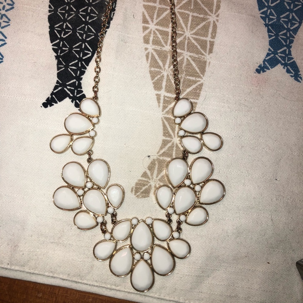 White statement necklace from target